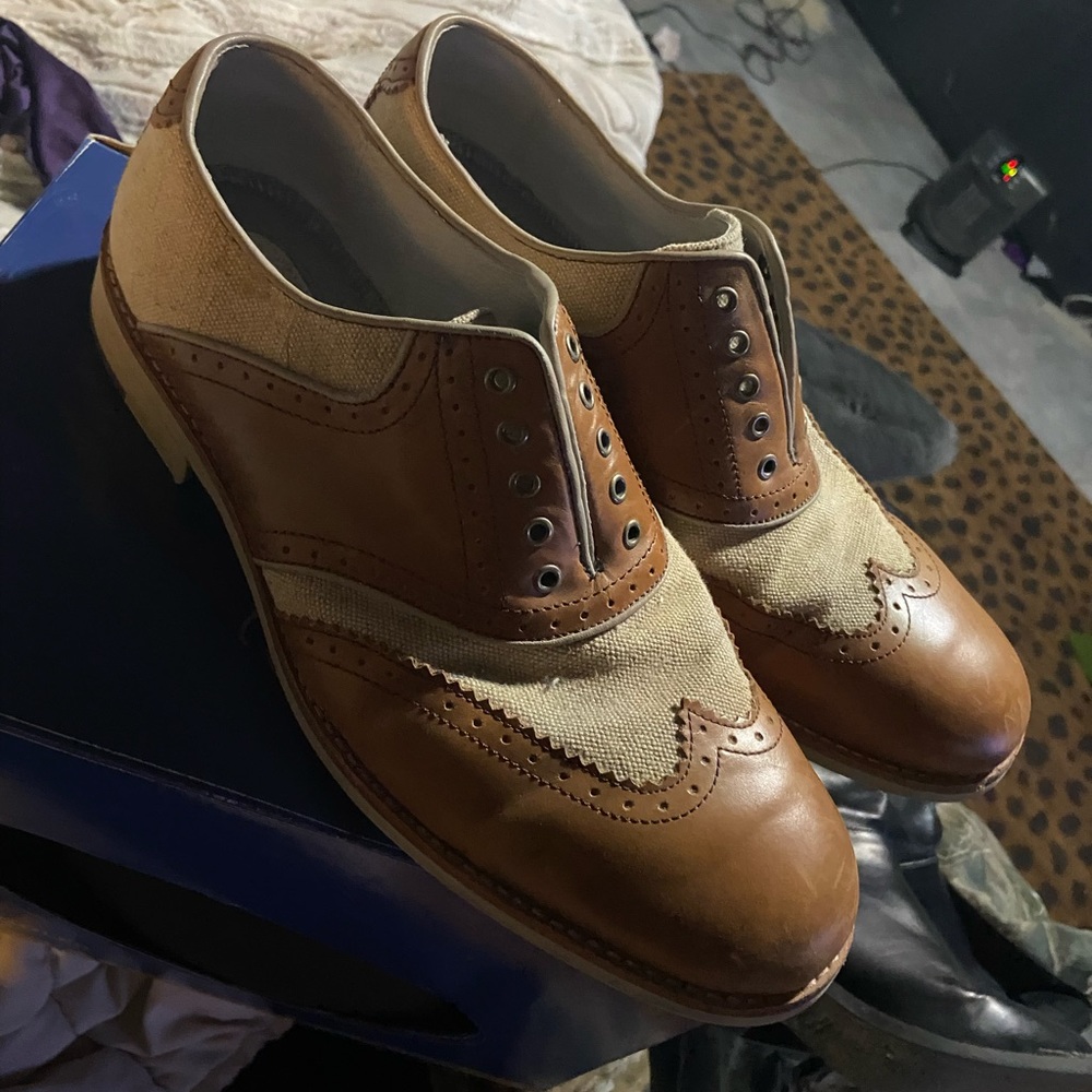 johnston and murphy two tone shoes 11m